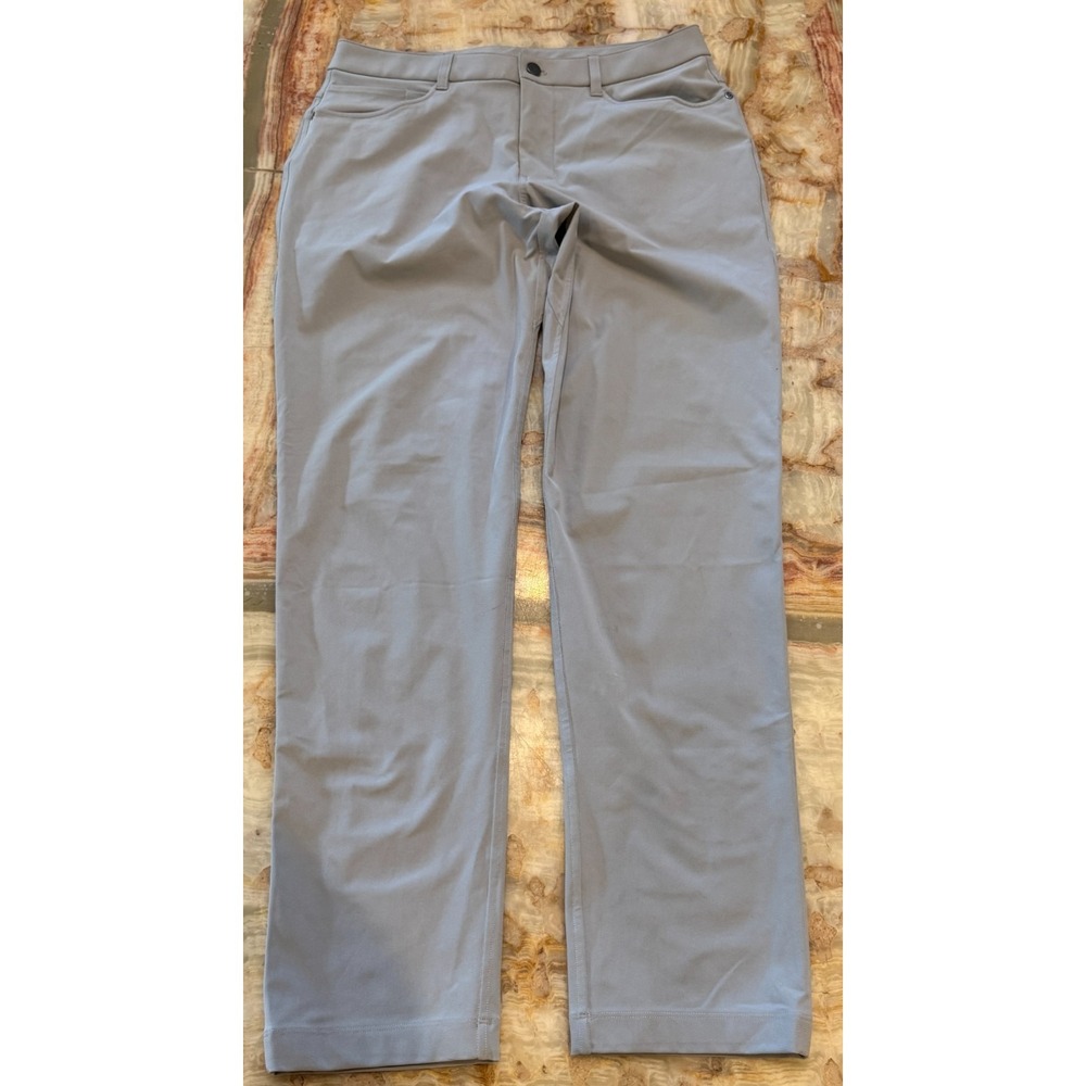Lululemon Mens ABC Commission Pants‎ Gray Chino Straight Leg Classic Size 32